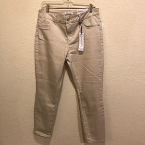 d. jeans high waist straight ankle cream/khaki jeans